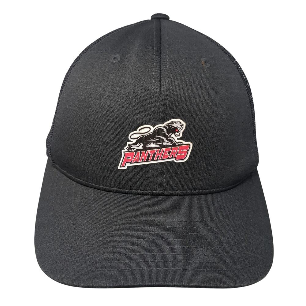 Panthers Snapback Trucker Hat Black One Size Adjustable Mesh Back Team 365
